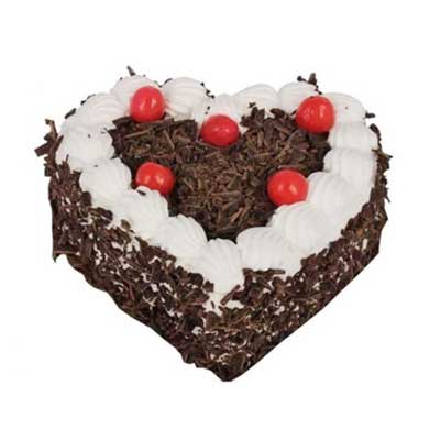 "Yummy, delicious heart shape Black Forest cake -1kg - code MC12 - Click here to View more details about this Product